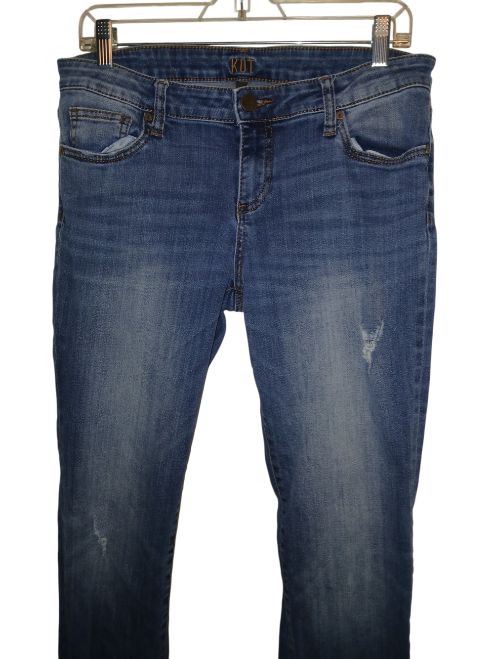 Kut from the Kloth Blue Denim Jeans with Contrast Stitching - Picture 2 of 7